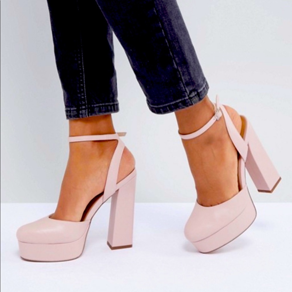 ASOS Beige Platform Sling-backs, NEW